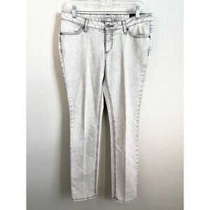 New City Streets Jeans Juniors Size 11 Low Rise Skinny Leg Gray Acid Wash Casual